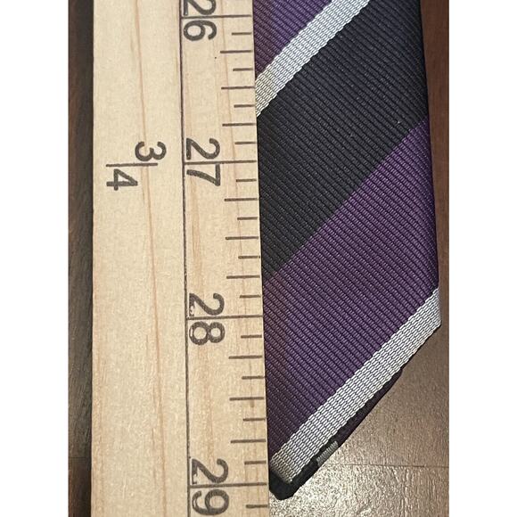Aldo Purple Black Gray 100% Polyester Men’s Neck Tie Made In China - Picture 5 of 9